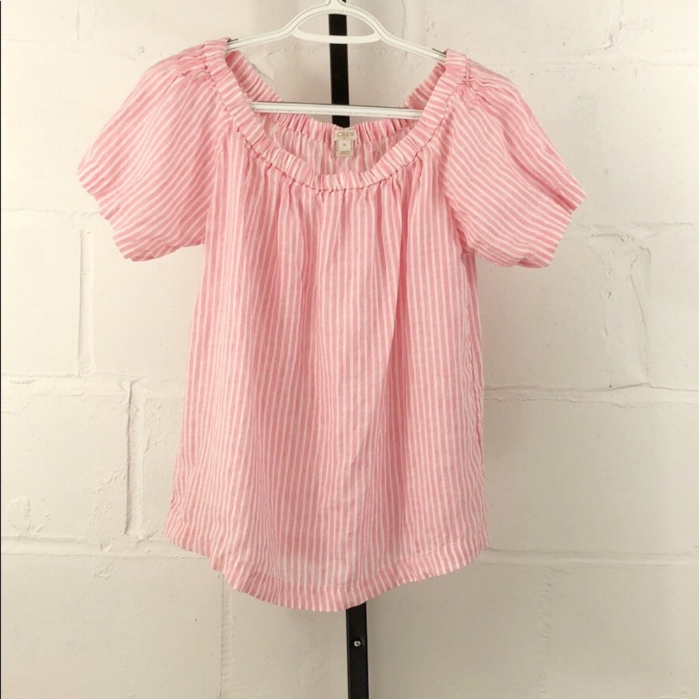 J. Crew Factory Striped Off-the-Shoulder Top